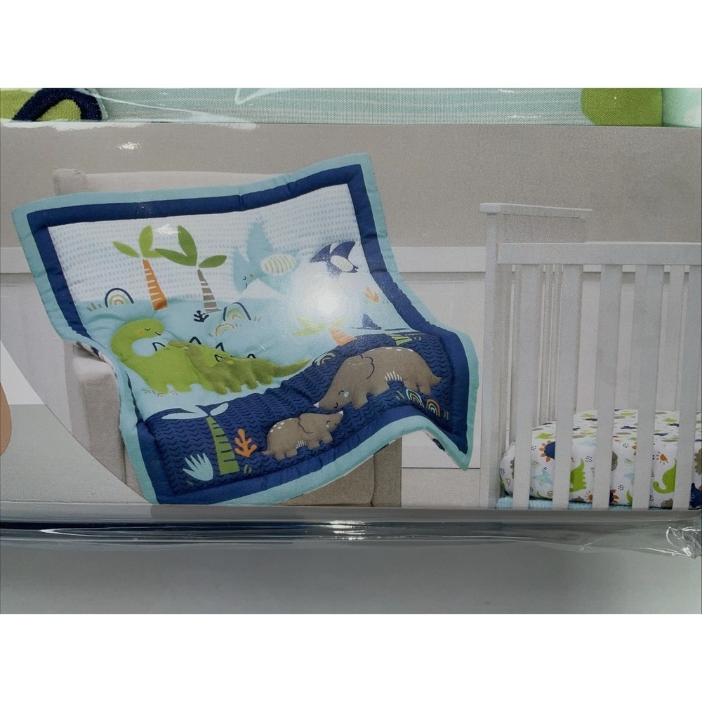 Parent's Choice Dinosaur Mini Crib Bedding Set 3-Piece Baby Bedding Set